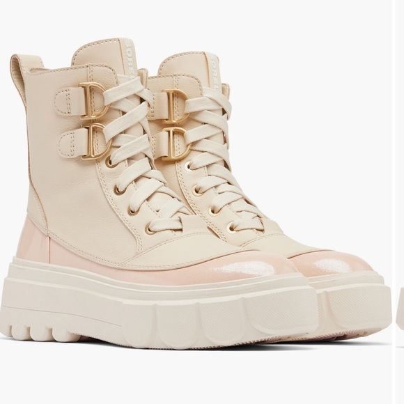 NWOB SOREL Caribou X waterproof bleached/ceramic chalk High-Top Boots size 9M - Picture 1 of 12